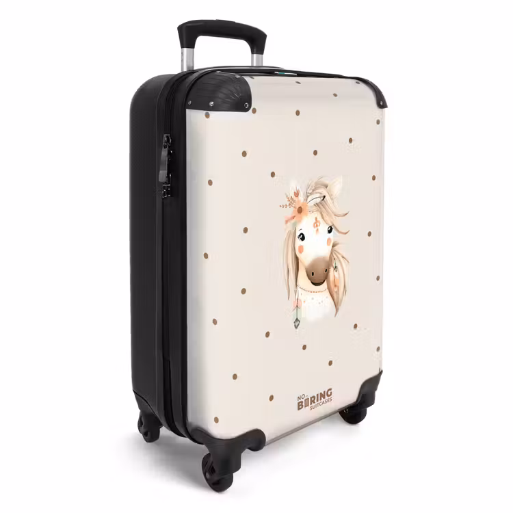 Bohemian paard in pastel kleuren NBS - Handbagage koffer - Volwassenen Unisex middel -productfoto_3d