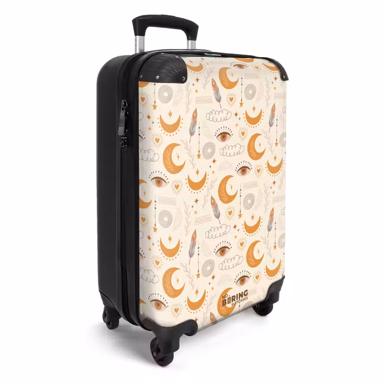 Boho - Maanpatroon NBS - Handbagage koffer - Unisex middel -productfoto_3d