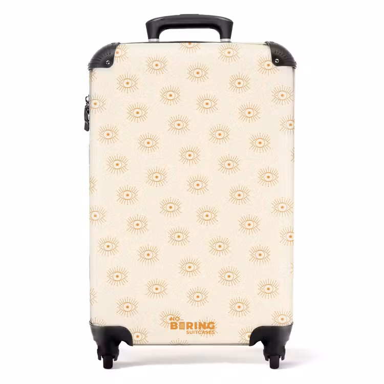 Boho - Zandkleur patroon NBS - Handbagage koffer - Unisex middel -productfoto_recht