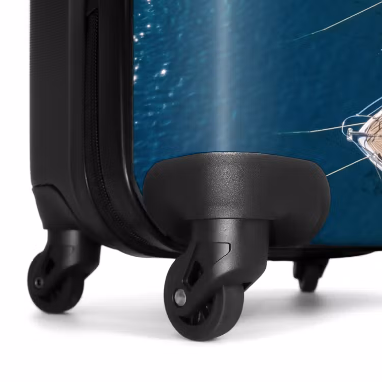 Koffer - Boot – Yachthafen – Wasser – Sommer – Blau - Boot - Jachthaven - Water - Zomer - Blauw NBS - Handbagage koffer - Volwassenen Unisex middel