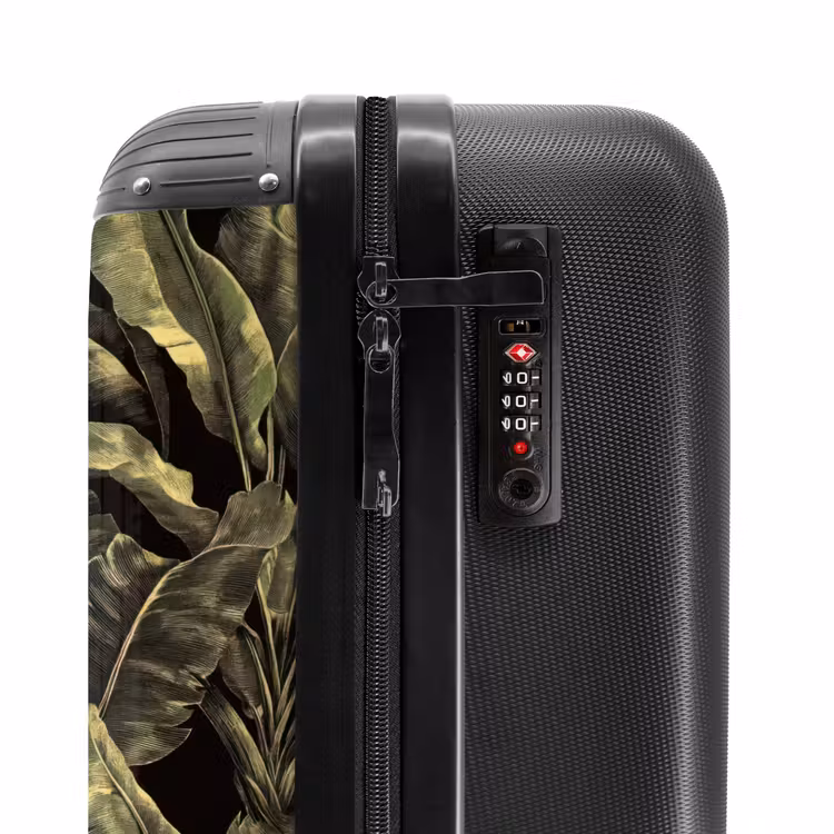 Botanisch - Bladeren - Groen NBS - Handbagage koffer - Volwassenen Unisex middel -slot