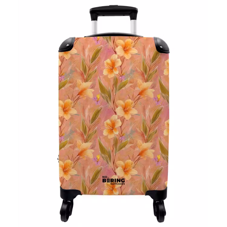 Koffer - Botanisch – Blumen – Farbenfroh - Botanisch - Bloemen - Kleurrijk NBS - Handbagage koffer - Vrouwen middel