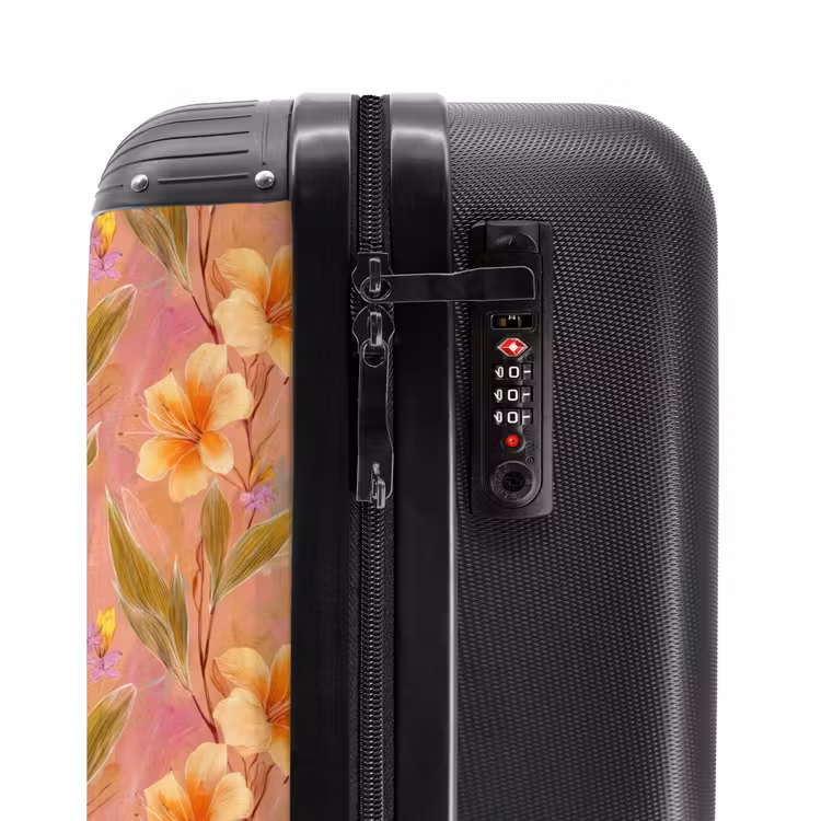 Koffer - Botanisch – Blumen – Farbenfroh - Botanisch - Bloemen - Kleurrijk NBS - Handbagage koffer - Vrouwen middel