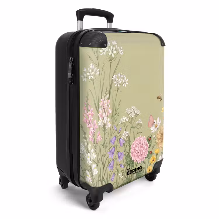 Koffer - Botanisch – Blumen – Farbenfroh - Botanisch - Bloemen - Kleurrijk NBS - Handbagage koffer - Vrouwen middel