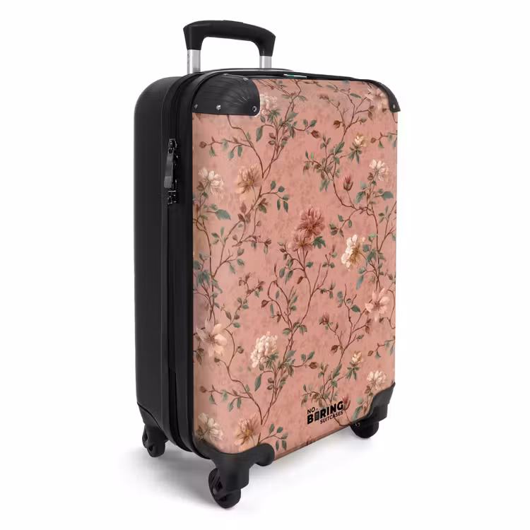 Botanisch - Bloemen - Roze NBS - Handbagage koffer - Volwassenen Unisex middel -productfoto_3d