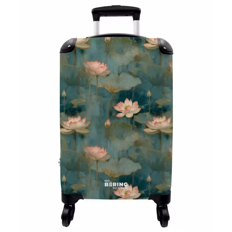 Koffer - Botanisch - Blumen - Rosa - Botanisch - Bloemen - Roze NBS - Handbagage koffer - Vrouwen middel