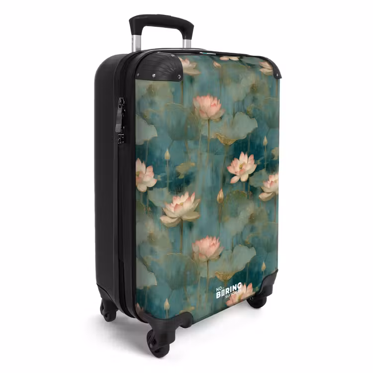 Koffer - Botanisch - Blumen - Rosa - Botanisch - Bloemen - Roze NBS - Handbagage koffer - Vrouwen middel