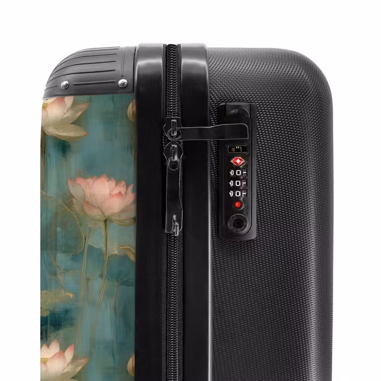 Koffer - Botanisch - Blumen - Rosa - Botanisch - Bloemen - Roze NBS - Handbagage koffer - Vrouwen middel