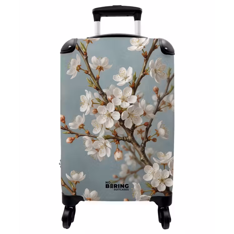 Koffer - Botanisch – Stillleben – Blau - Botanisch - Stilleven - Blauw NBS - Handbagage koffer - Vrouwen middel