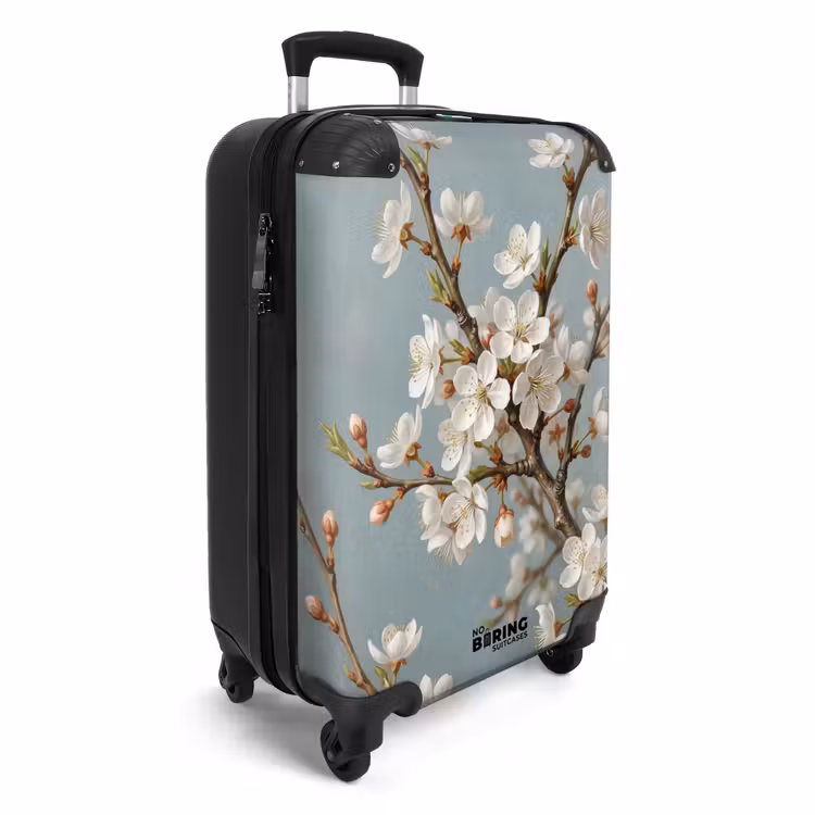 Koffer - Botanisch – Stillleben – Blau - Botanisch - Stilleven - Blauw NBS - Handbagage koffer - Vrouwen middel