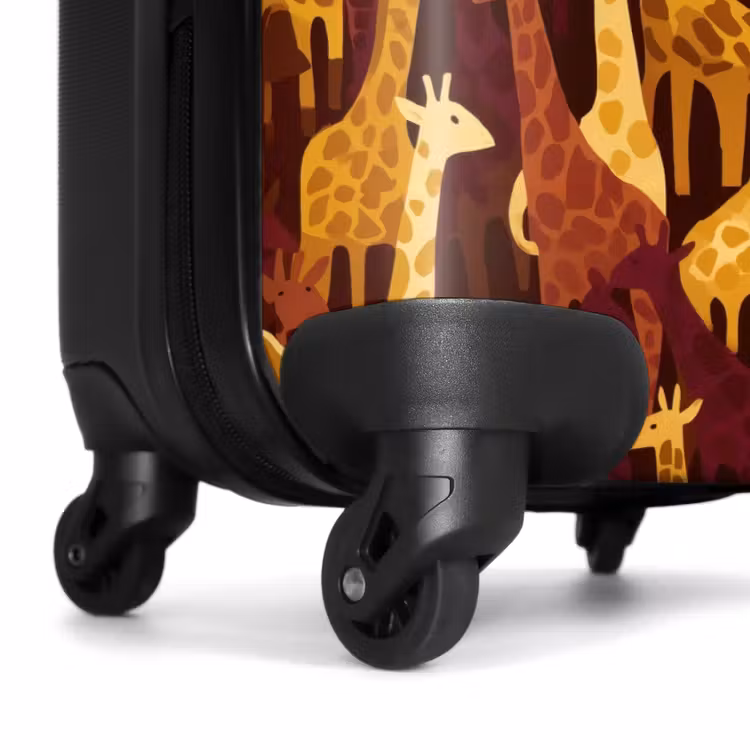 Koffer - Braun – Giraffen – Safari – Muster - Bruin - Giraffen - Safari - Patroon NBS - Handbagage koffer - Volwassenen Unisex middel