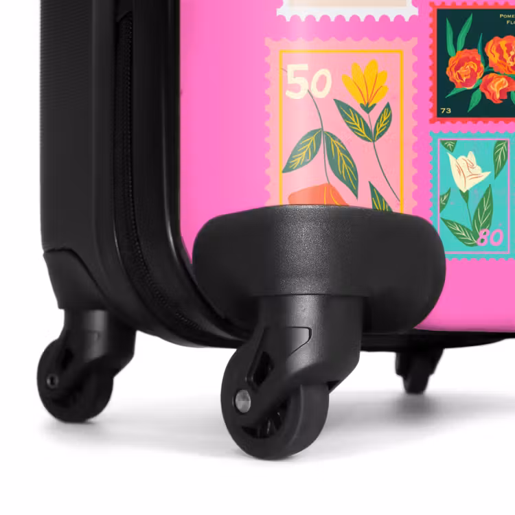 Koffer - Briefmarke – Natur – Rosa - Postzegel - Natuur - Roze NBS - Handbagage koffer - Vrouwen middel