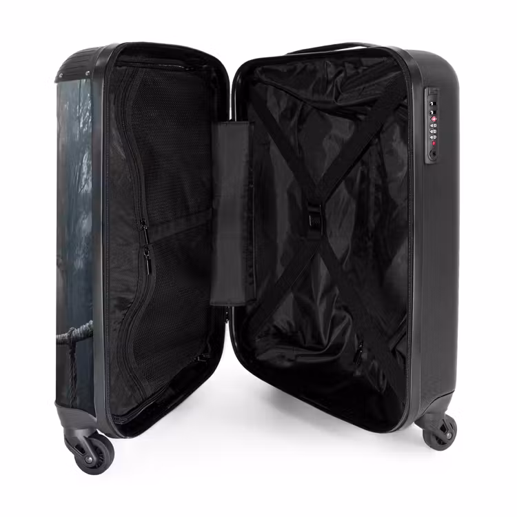 Koffer - Brücke – Dschungel – Nebel – Natur - Brug - Jungle - Mist - Natuur NBS - Handbagage koffer - Volwassenen Unisex middel
