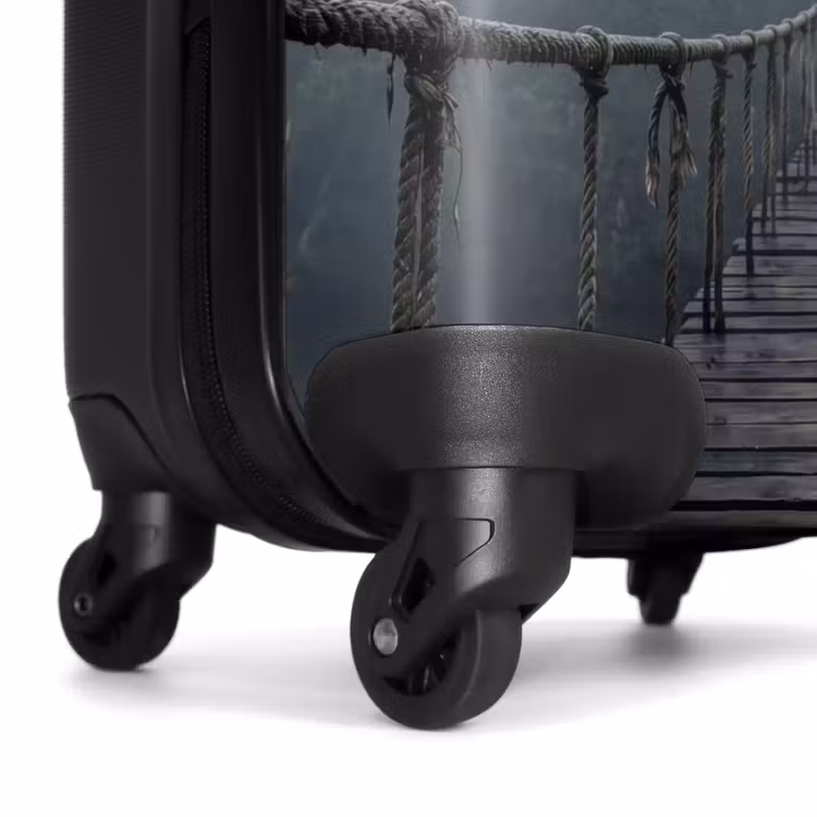 Koffer - Brücke – Dschungel – Nebel – Natur - Brug - Jungle - Mist - Natuur NBS - Handbagage koffer - Volwassenen Unisex middel