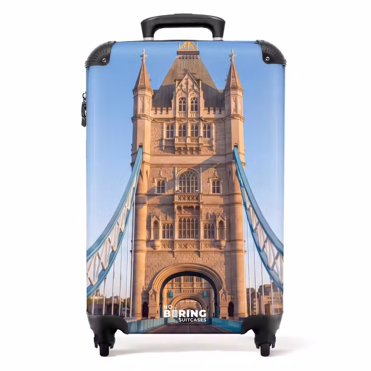 Koffer - Brücke – Turm – Architektur – Klassisch – Blau - Brug - Toren - Architectuur - Klassiek - Blauw NBS - Handbagage koffer - Volwassenen Unisex middel