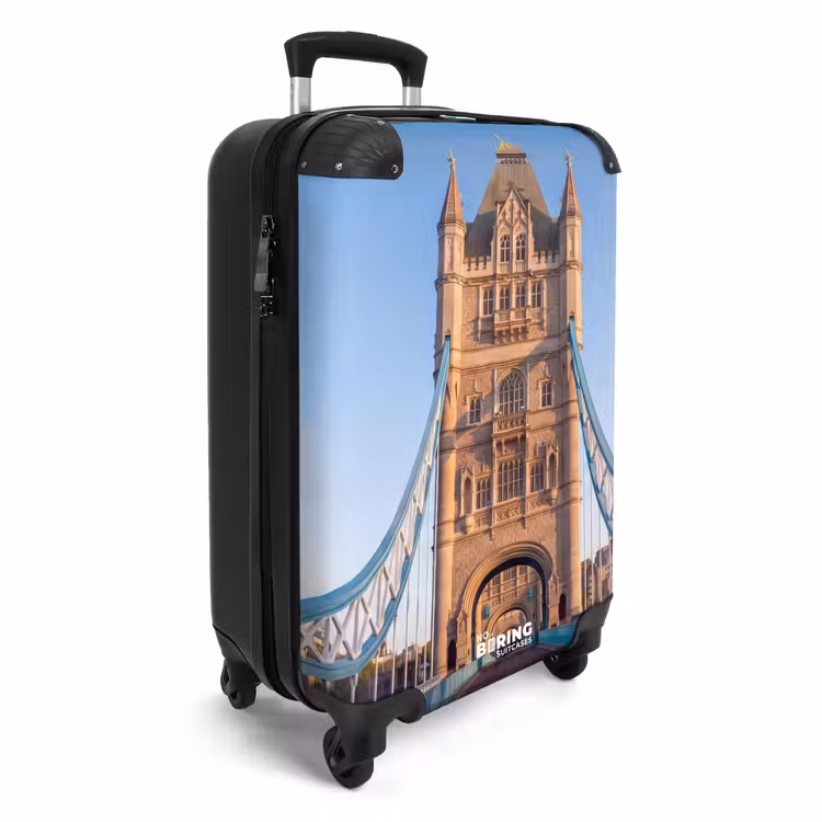 Koffer - Brücke – Turm – Architektur – Klassisch – Blau - Brug - Toren - Architectuur - Klassiek - Blauw NBS - Handbagage koffer - Volwassenen Unisex middel