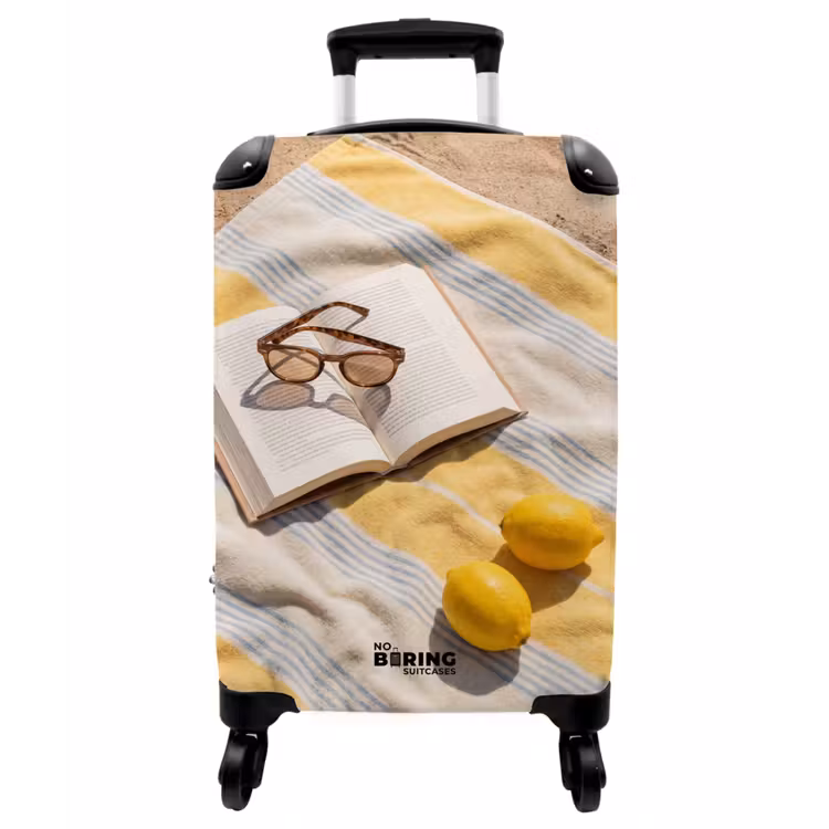 Koffer - Buch – Sonnenbrille – Strand – Sommer – Gelb - Boek - Zonnebril - Strand - Zomer - Geel NBS - Handbagage koffer - Vrouwen middel