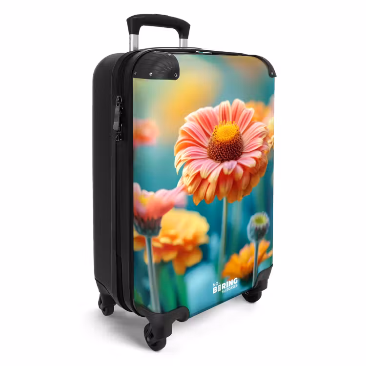 Kleurrijke gerbera bloemen NBS - Handbagage koffer - Unisex middel -productfoto_3d