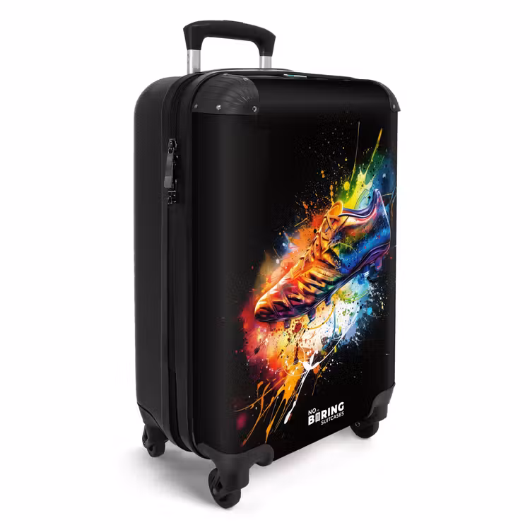Kleurrijke voetbal schoen NBS - Handbagage koffer - Unisex middel -productfoto_3d