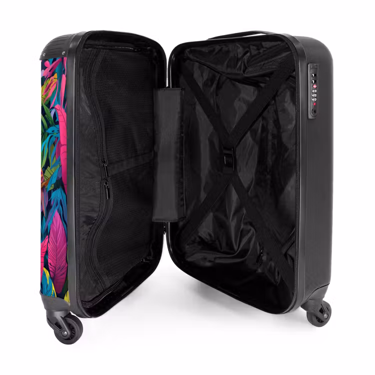 Kleurrijke papegaai NBS - Handbagage koffer - Unisex middel -binnenkant