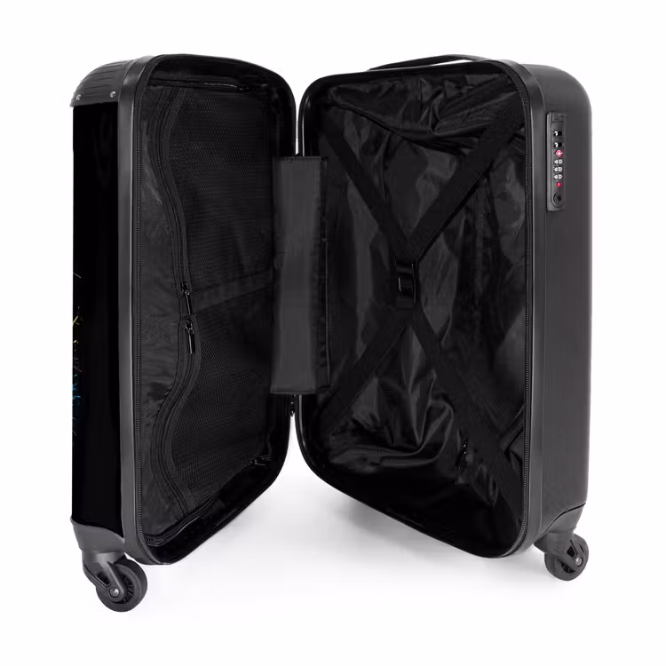 Kleurrijke wielrenner met verf NBS - Handbagage koffer - Unisex middel -binnenkant