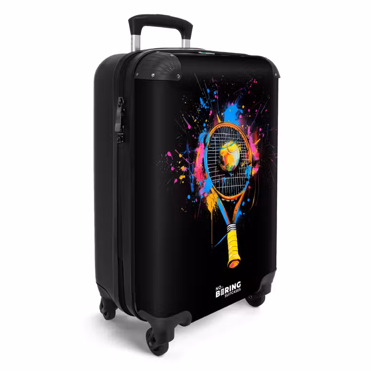 Kleurrijk tennis racket met bal NBS - Handbagage koffer - Unisex middel -productfoto_3d