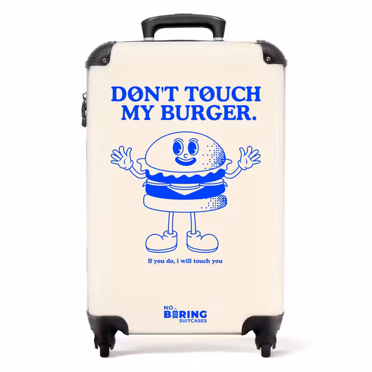 Koffer - Burg - Blau - Weiß - Burger - Blauw - Wit NBS - Handbagage koffer - Volwassenen Unisex middel