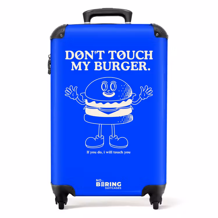 Koffer - Burg - Blau - Weiß - Burger - Blauw - Wit NBS - Handbagage koffer - Volwassenen Unisex middel