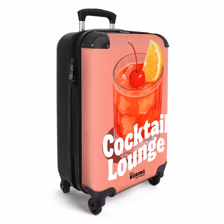 Koffer - Cocktail-Lounge – Glas – Koralle - Cocktail Lounge - Glas - Koraal NBS - Handbagage koffer - Vrouwen middel