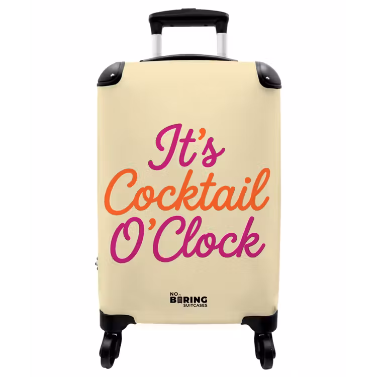 Koffer - Cocktail O'Clock – Gelb – Retro - Cocktail O'Clock - Geel - Retro NBS - Handbagage koffer - Vrouwen middel