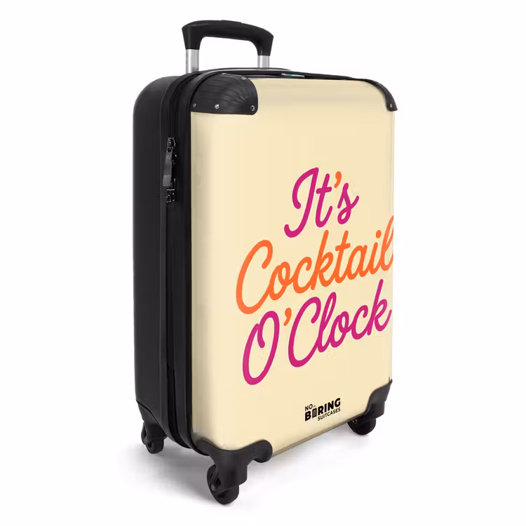 Koffer - Cocktail O'Clock – Gelb – Retro - Cocktail O'Clock - Geel - Retro NBS - Handbagage koffer - Vrouwen middel