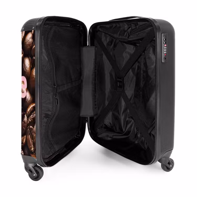 Koffer - Coffee First – Kaffeebohnen – Rosa - Coffee First - Koffiebonen - Roze NBS - Handbagage koffer - Vrouwen middel