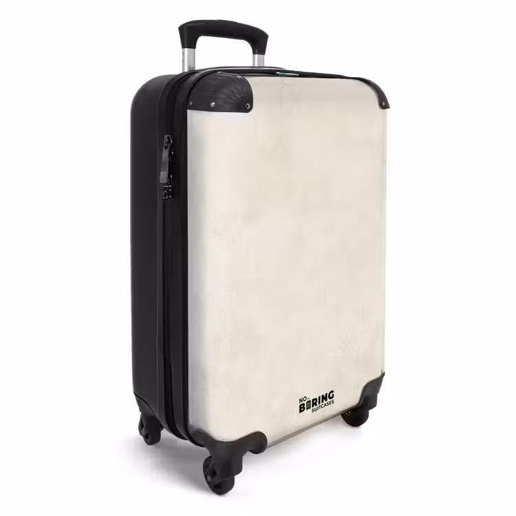 Crème - Egaal - Beton NBS - Handbagage koffer - Volwassenen Unisex middel -productfoto_3d