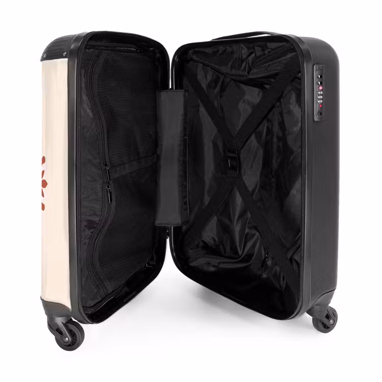 Koffer - Dekoration – Kreis – Symmetrisch – Modern – Rotbraun - Decoratie - Cirkel - Symmetrisch - Modern - Roodbruin NBS - Handbagage koffer - Volwassenen Unisex middel