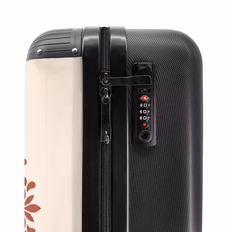 Koffer - Dekoration – Kreis – Symmetrisch – Modern – Rotbraun - Decoratie - Cirkel - Symmetrisch - Modern - Roodbruin NBS - Handbagage koffer - Volwassenen Unisex middel