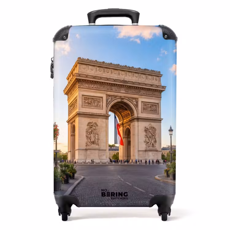 Koffer - Denkmal – Paris – Sonnenuntergang – Architektur – Gold - Monument - Parijs - Zonsondergang - Architectuur - Goud NBS - Handbagage koffer - Volwassenen Unisex middel