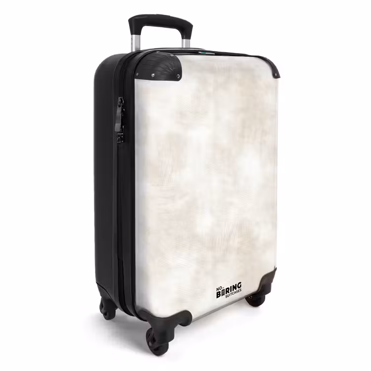Subtiel - Structuur - Beige NBS - Handbagage koffer - Volwassenen Unisex middel -productfoto_3d