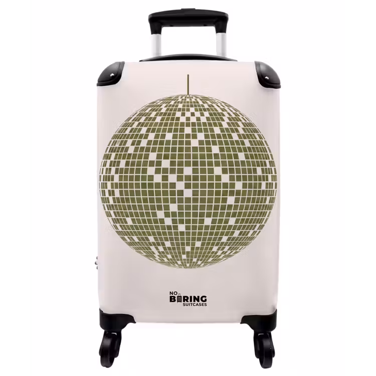 Koffer - Disco – Ball – Grün – Abstrakt – Modern - Disco - Bal - Groen - Abstract - Modern NBS - Handbagage koffer - Vrouwen middel