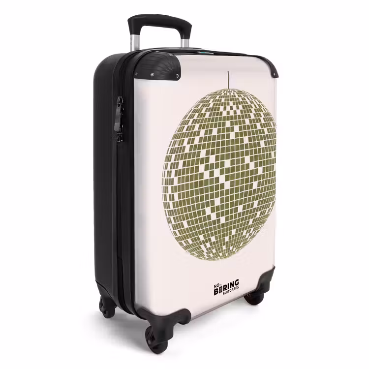 Koffer - Disco – Ball – Grün – Abstrakt – Modern - Disco - Bal - Groen - Abstract - Modern NBS - Handbagage koffer - Vrouwen middel