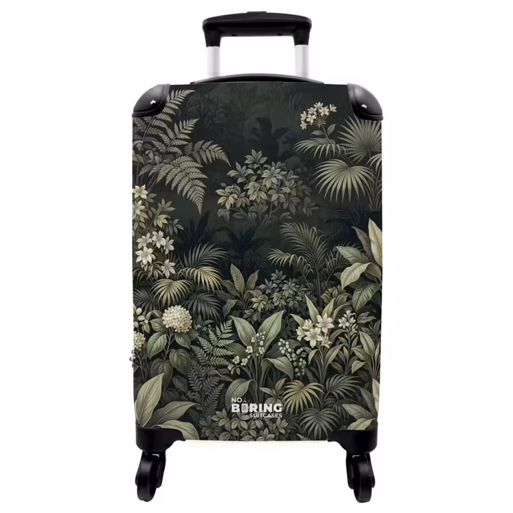 Koffer - Dschungel – Blätter – Botanik – Grün - Jungle - Bladeren - Botanisch - Groen NBS - Handbagage koffer - Vrouwen middel