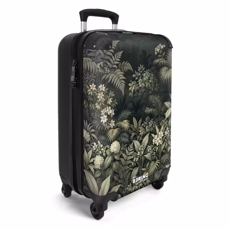 Koffer - Dschungel – Blätter – Botanik – Grün - Jungle - Bladeren - Botanisch - Groen NBS - Handbagage koffer - Vrouwen middel