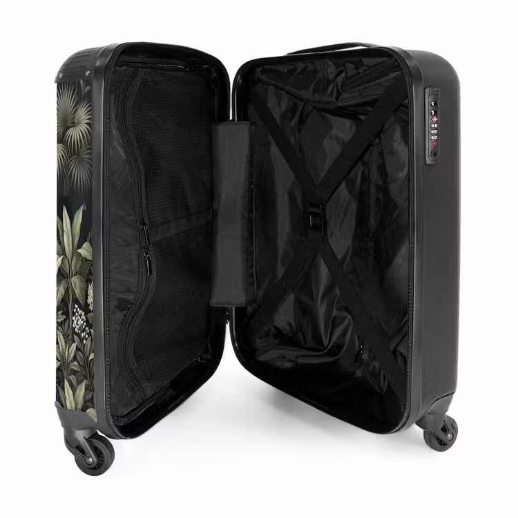 Koffer - Dschungel – Blätter – Botanik – Grün - Jungle - Bladeren - Botanisch - Groen NBS - Handbagage koffer - Vrouwen middel