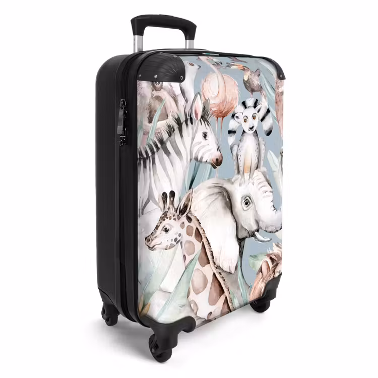 Jungle in Lichte Kleuren NBS - Handbagage koffer - Unisex middel -productfoto_3d