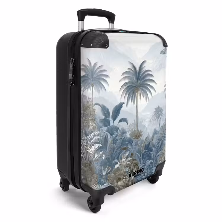 Jungle - Landschap - Blauw NBS - Handbagage koffer - Volwassenen Unisex middel -productfoto_3d