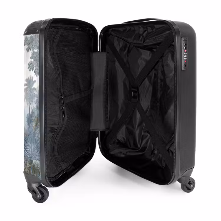 Jungle - Landschap - Blauw NBS - Handbagage koffer - Volwassenen Unisex middel -binnenkant