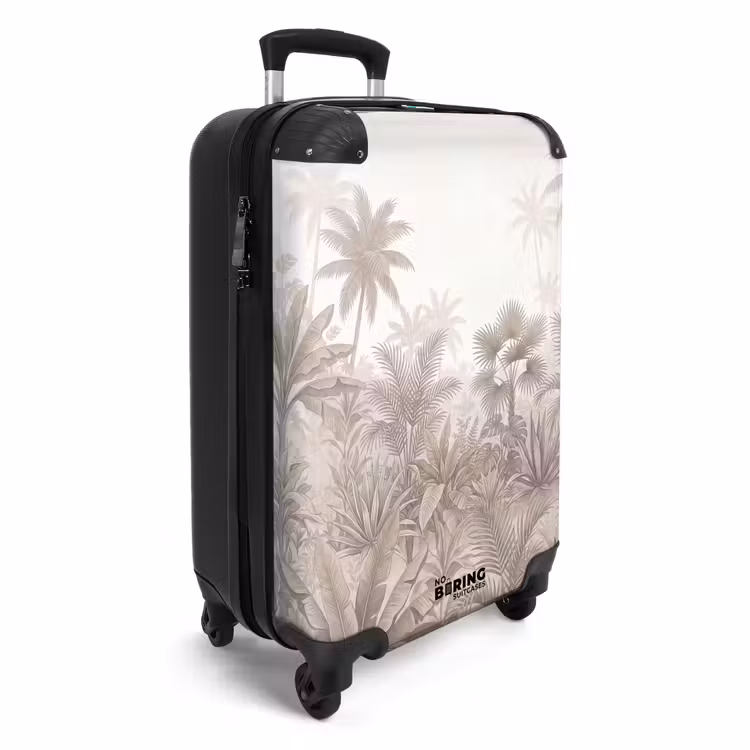 Koffer - Dschungel – Tropisch – Natur – Vintage – Beige - Jungle - Tropisch - Natuur -Vintage - Beige NBS - Handbagage koffer - Volwassenen Unisex middel