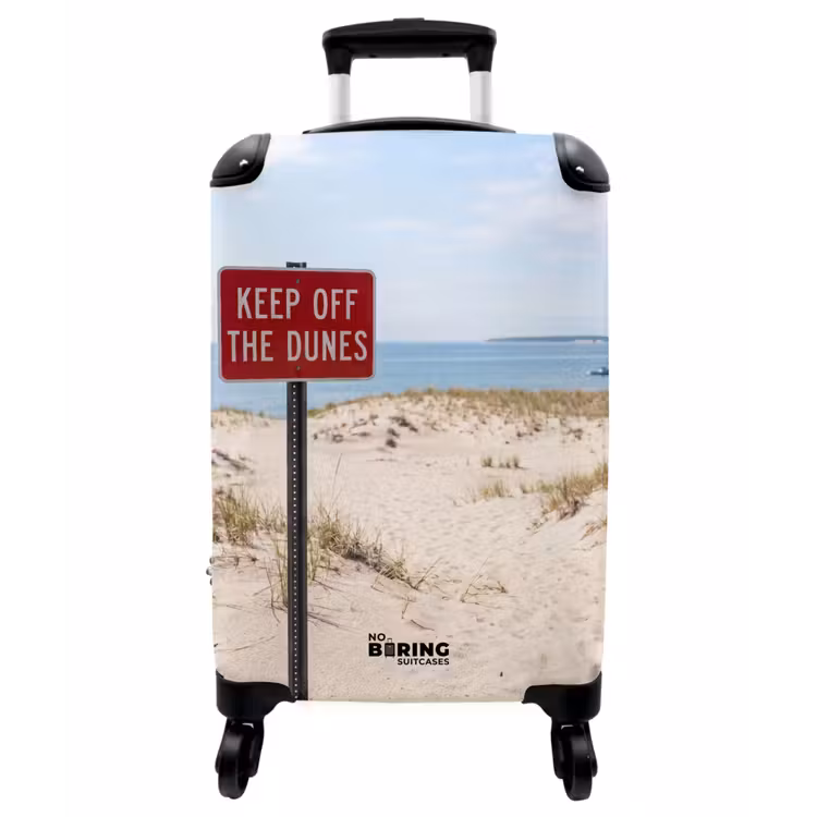 Koffer - Düne – Schild – Küste – Landschaft – Rot - Duin - Bord - Kust - Landschap - Rood NBS - Handbagage koffer - Vrouwen middel