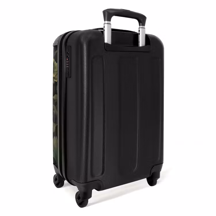 Koffer - Dunkel – Grün – Gold – Botanisch - Donker - Groen - Goud - Botanisch NBS - Handbagage koffer - Volwassenen Unisex middel