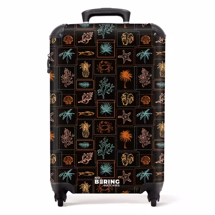 Donkere zomerse vibes print NBS - Handbagage koffer - Volwassenen Unisex middel -productfoto_recht