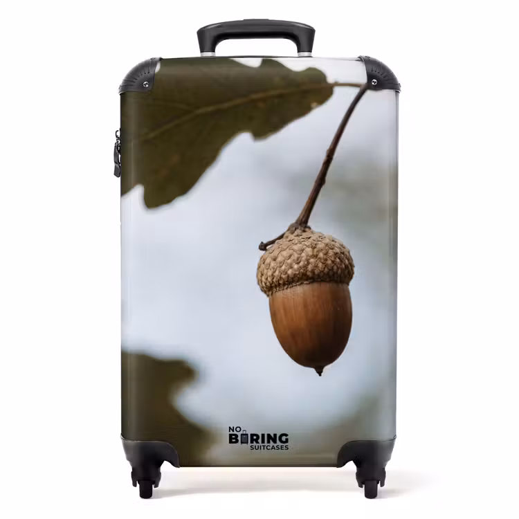 Koffer - Eichel – Eichenblatt – Wald – Herbst – Natur - Eikel - Eikenblad - Bos - Herfst - Natuur NBS - Handbagage koffer - Volwassenen Unisex middel